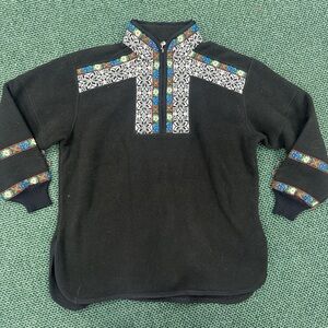 Obermeyer Black Sweater with Colorful Accents